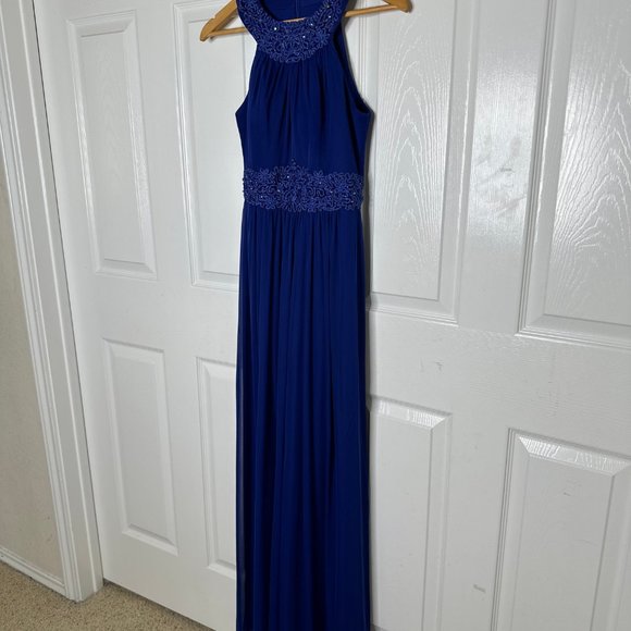 Women's One by Eight Royal Blue Halter Gown US Size 4 - Picture 2 of 15